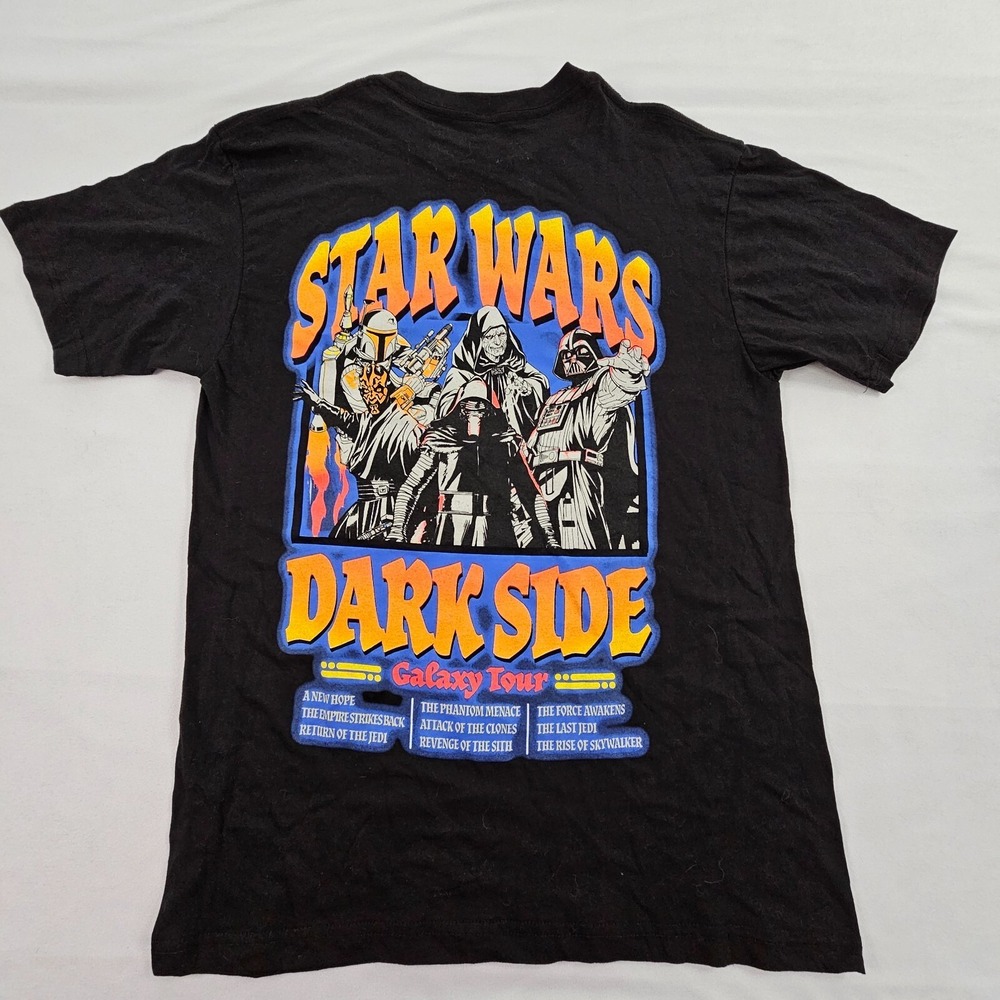 Star Wars Dark Side Galaxy Tour Black Short Sleeve Cotton‎ T-Shirt Men's M